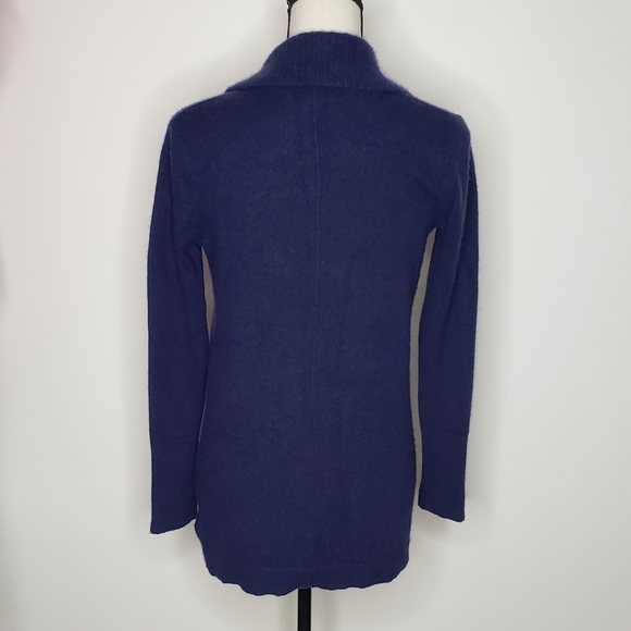 Lilly Pulitzer Sweater Open Cardigan Small Navy Blue Cashmere Norwood Pockets - Picture 12 of 16